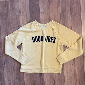 Yellow Grayson Threads Good Vibes Sweatshirt - XS